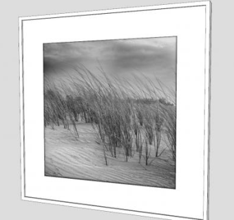 黑白风景摄影相框SU模型下载_sketchup草图大师SKP模型