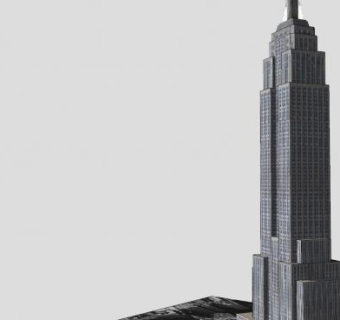 帝国大厦高层建筑SU模型下载_sketchup草图大师SKP模型