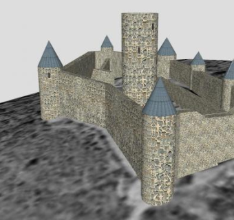 城堡房子建筑SU模型下载_sketchup草图大师SKP模型