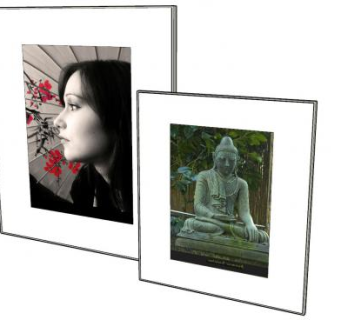 艺术照相佛像相框SU模型下载_sketchup草图大师SKP模型