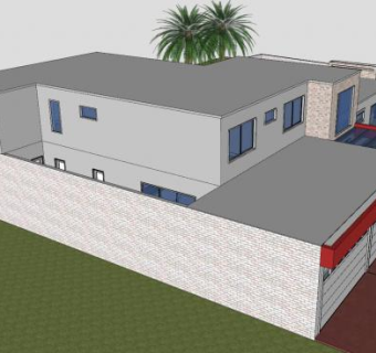 豪华宅邸房子建筑SU模型下载_sketchup草图大师SKP模型