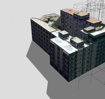 现代建筑多层房子SU模型下载_sketchup草图大师SKP模型