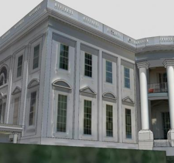 白宫综合大楼建筑SU模型下载_sketchup草图大师SKP模型