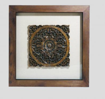 木质相框花卉雕刻图纹SU模型下载_sketchup草图大师SKP模型