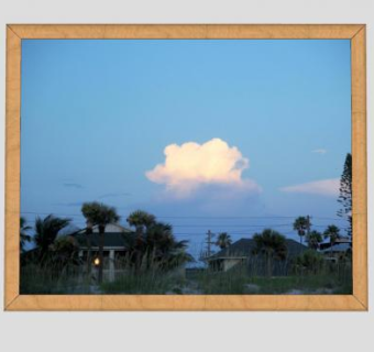 蓝天白云下的旅馆照片相框SU模型下载_sketchup草图大师SKP模型