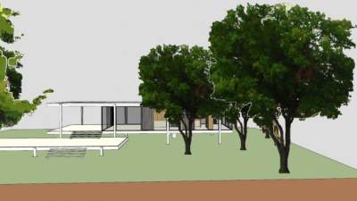 范德罗住宅房子建筑SU模型下载_sketchup草图大师SKP模型