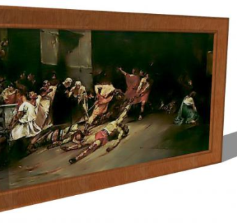 胡安·卢纳的古典绘画挂画SU模型下载_sketchup草图大师SKP模型