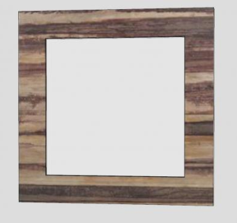 方形木板挂画框SU模型下载_sketchup草图大师SKP模型