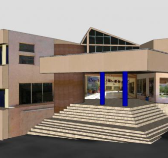 现代建筑学生中心SU模型下载_sketchup草图大师SKP模型