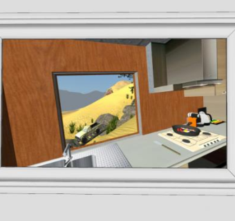 3D厨房模型相框挂画SU模型下载_sketchup草图大师SKP模型