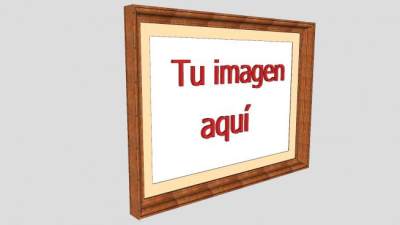 木制壁式挂画框SU模型下载_sketchup草图大师SKP模型