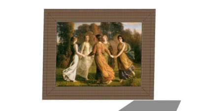 古典风格油画绘画挂画SU模型下载_sketchup草图大师SKP模型