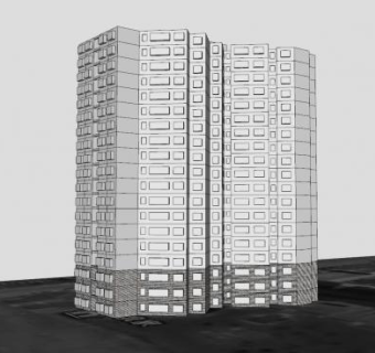 北京市石玉园高层建筑SU模型下载_sketchup草图大师SKP模型