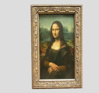 欧式相框《蒙娜丽莎》肖像画SU模型下载_sketchup草图大师SKP模型