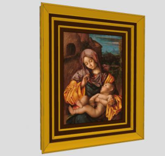 古典欧洲油画挂画SU模型下载_sketchup草图大师SKP模型