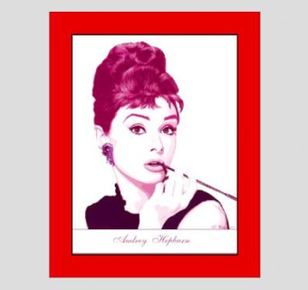 奥黛丽赫本画像相框SU模型下载_sketchup草图大师SKP模型