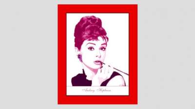 奥黛丽赫本画像相框SU模型下载_sketchup草图大师SKP模型