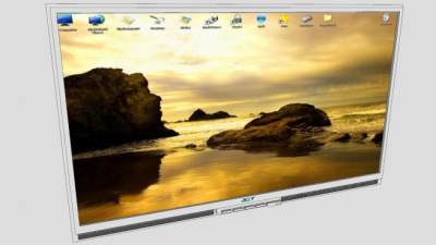 宏碁液晶显示器SU模型下载_sketchup草图大师SKP模型