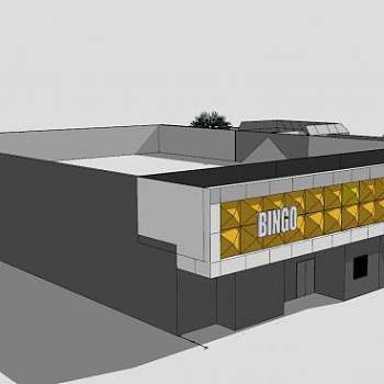 宾戈游戏建筑中心SU模型下载_sketchup草图大师SKP模型