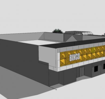 宾戈游戏建筑中心SU模型下载_sketchup草图大师SKP模型