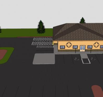 现代消防部门建筑SU模型下载_sketchup草图大师SKP模型