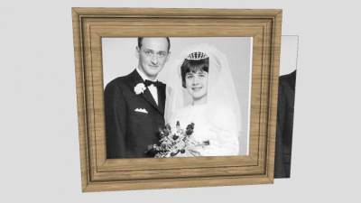 婚纱照摄影壁式相框SU模型下载_sketchup草图大师SKP模型