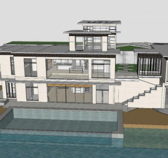 艺术绿洲建筑SU模型下载_sketchup草图大师SKP模型