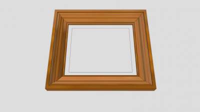 方形实木挂墙相框SU模型下载_sketchup草图大师SKP模型