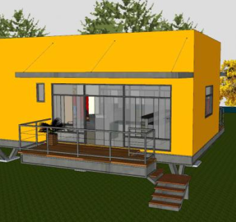 现代家里避难建筑SU模型下载_sketchup草图大师SKP模型