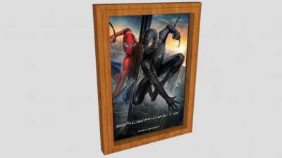 蜘蛛侠3挂画SU模型下载_sketchup草图大师SKP模型