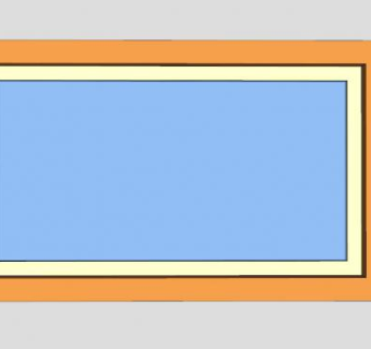 长方形壁式木制相框SU模型下载_sketchup草图大师SKP模型