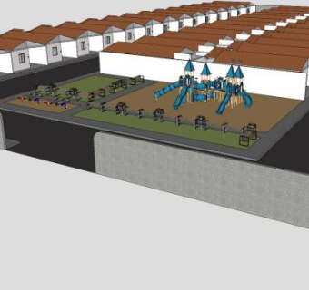 现代民居公寓建筑SU模型下载_sketchup草图大师SKP模型