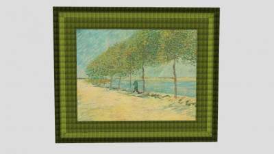 梵高作品油画挂画SU模型下载_sketchup草图大师SKP模型