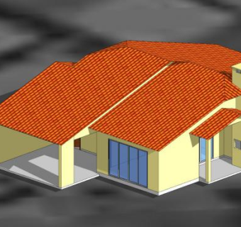 砖房建筑小房子SU模型下载_sketchup草图大师SKP模型