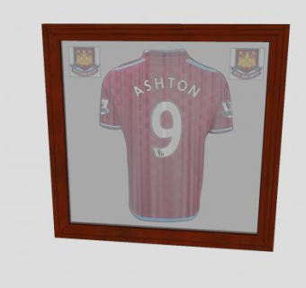 镶框迪恩·阿什顿运动衫挂画SU模型下载_sketchup草图大师SKP模型