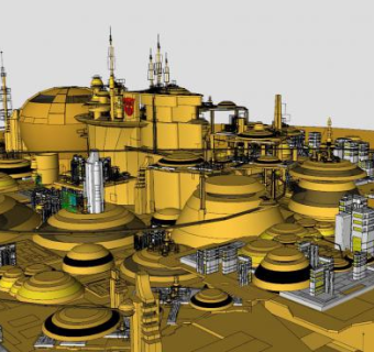 艾康市房子建筑SU模型下载_sketchup草图大师SKP模型