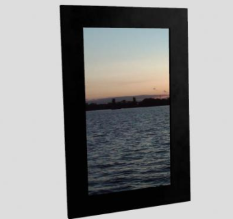 海上朝霞风景摄影摆台相框SU模型下载_sketchup草图大师SKP模型