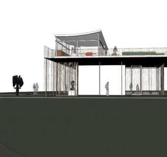 现代住宅大厅SU模型下载_sketchup草图大师SKP模型