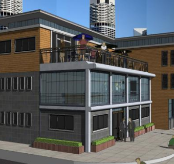 多层房子住宅建筑SU模型下载_sketchup草图大师SKP模型