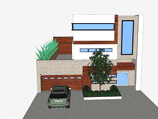 现代房子小型<em>住宅</em>SU模型下载_sketchup草图大师SKP模型