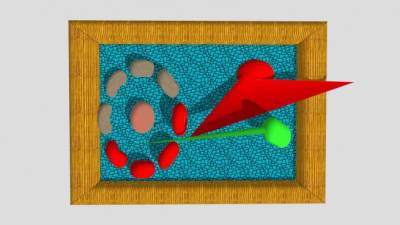 现代手工挂画SU模型下载_sketchup草图大师SKP模型