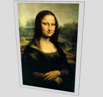 蒙娜丽莎人像画挂画SU模型下载_sketchup草图大师SKP模型