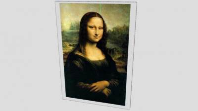 蒙娜丽莎人像画挂画SU模型下载_sketchup草图大师SKP模型