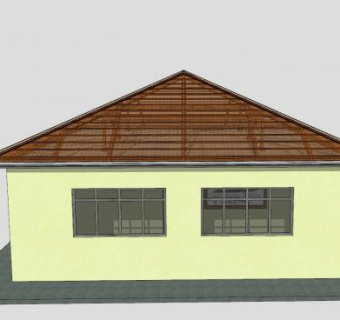 简单房子住宅建筑SU模型下载_sketchup草图大师SKP模型