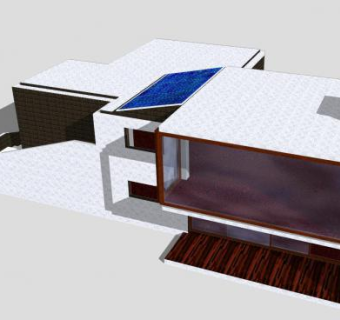 现代建筑住宅小房子SU模型下载_sketchup草图大师SKP模型