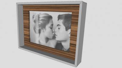 情侣合照卧房摆台相框SU模型下载_sketchup草图大师SKP模型