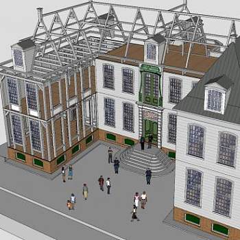 现代房屋房子建筑SU模型下载_sketchup草图大师SKP模型