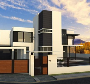 现代极简主义大厦建筑SU模型下载_sketchup草图大师SKP模型