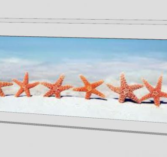现代海星简约风挂画SU模型下载_sketchup草图大师SKP模型