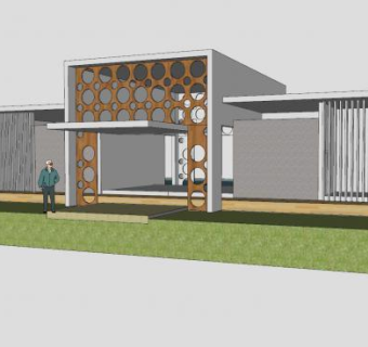 娱乐建筑房子SU模型下载_sketchup草图大师SKP模型